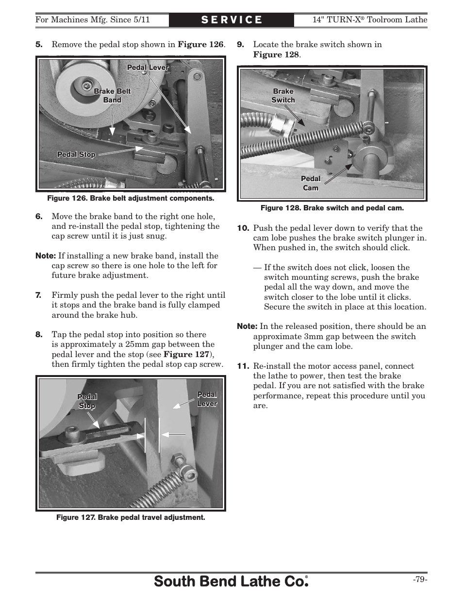 Southbend 14" Turn-X Toolroom Lathe SB1039 User Manual | Page 81 / 132