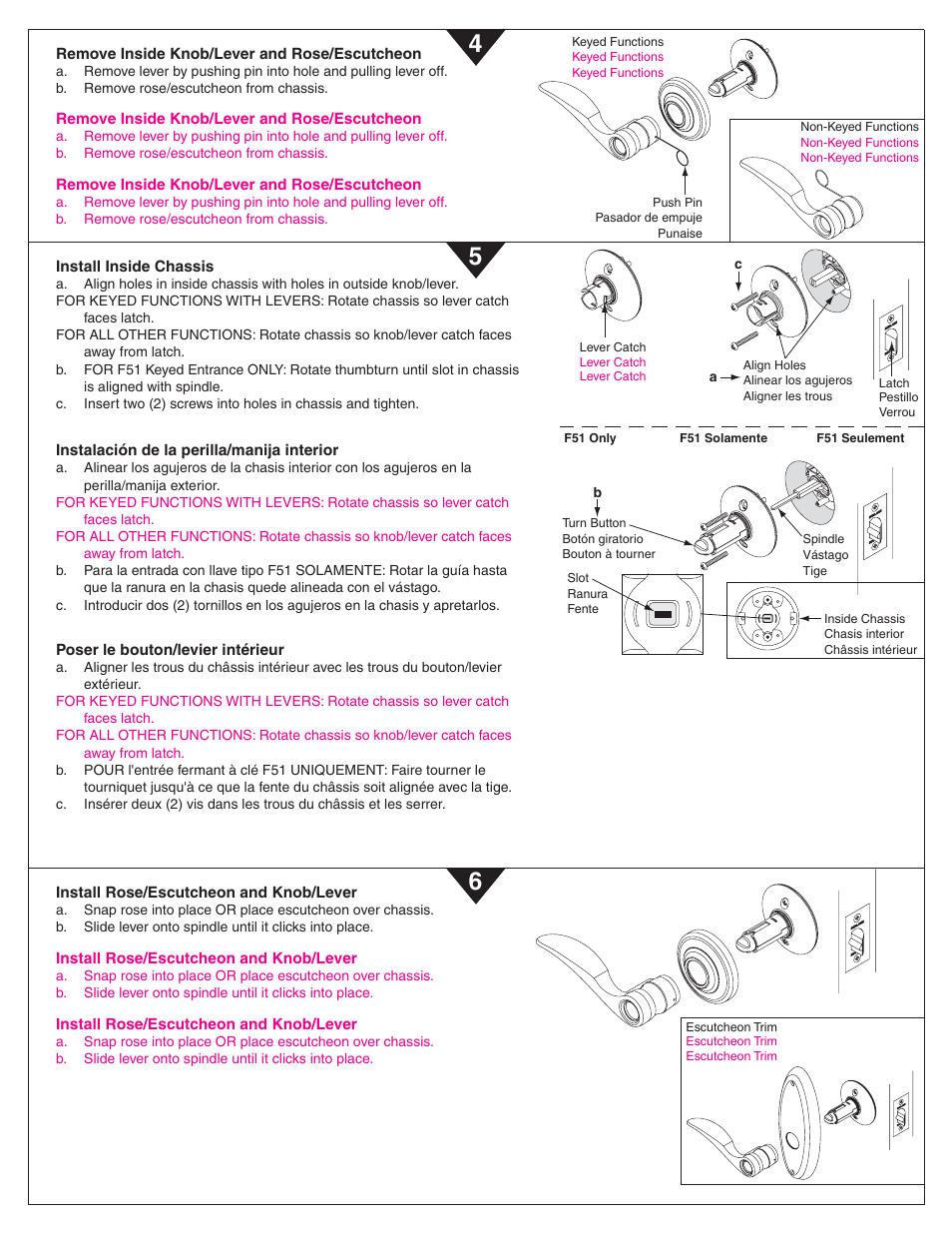 Schlage F-Series User Manual | Page 3 / 4