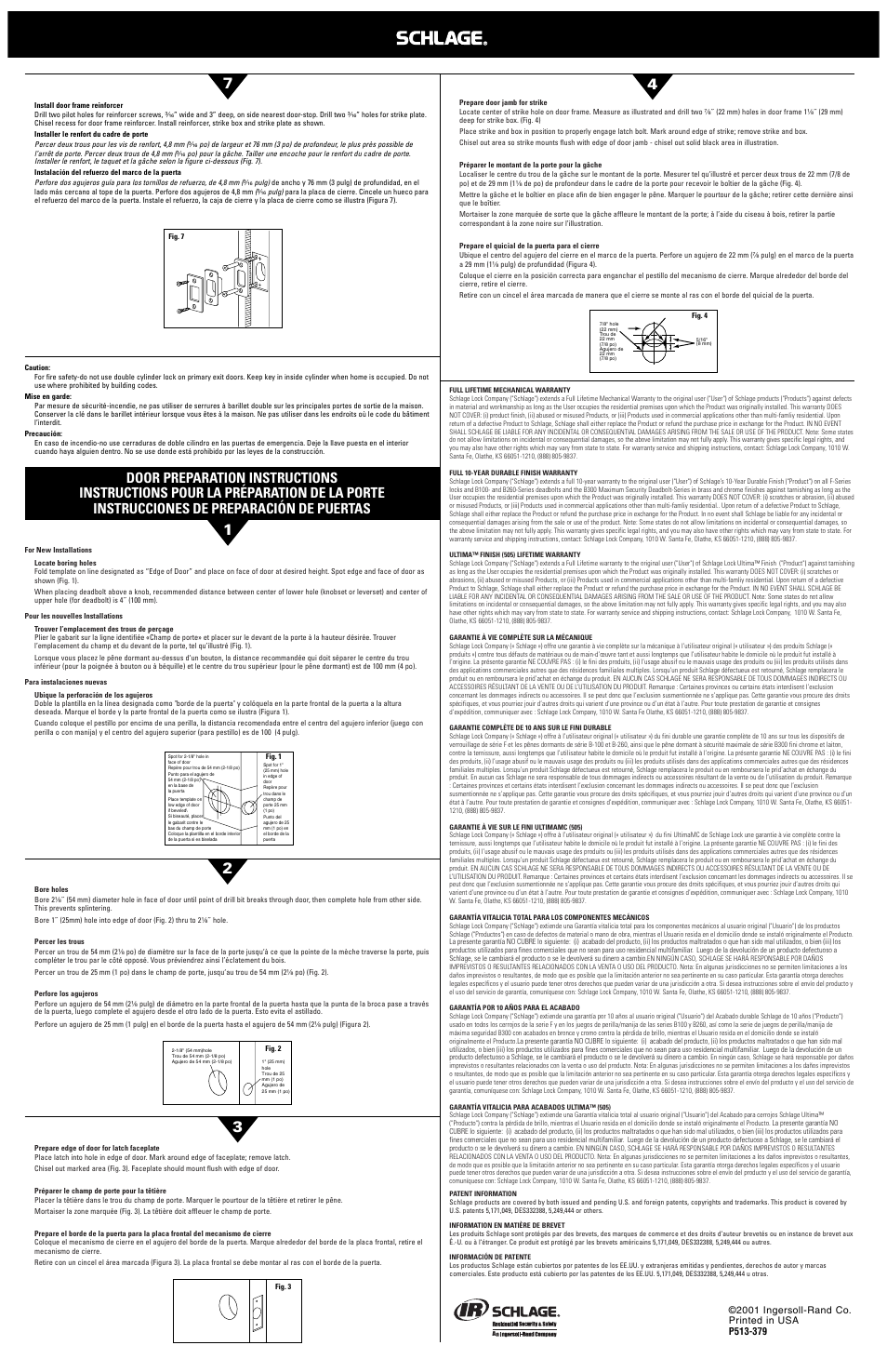 Schlage BR262 User Manual | Page 2 / 2