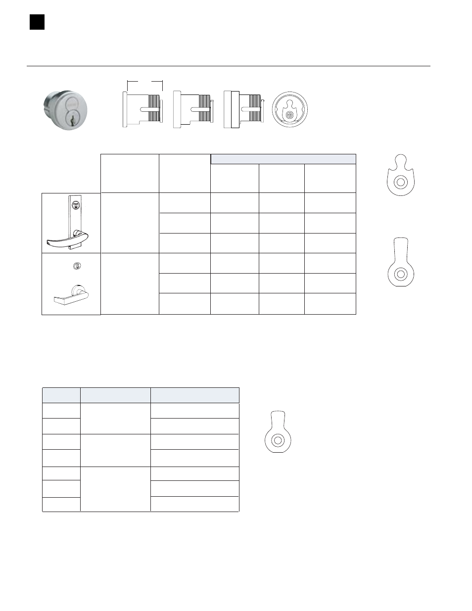 Full size interchangeable core mortise cylinders | Schlage CYLINDERS User Manual | Page 16 / 32