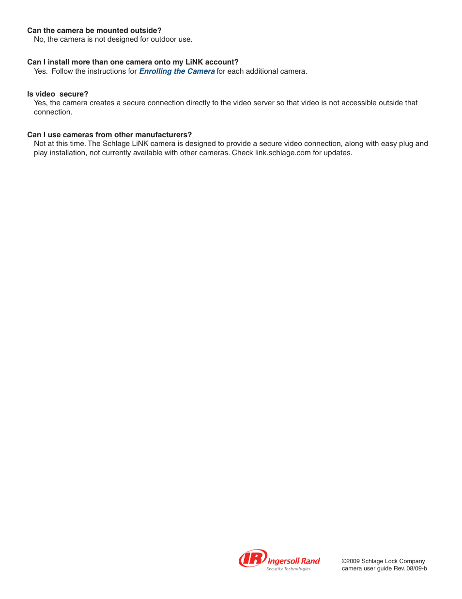 Schlage LINK WCW100 User Manual | Page 5 / 5