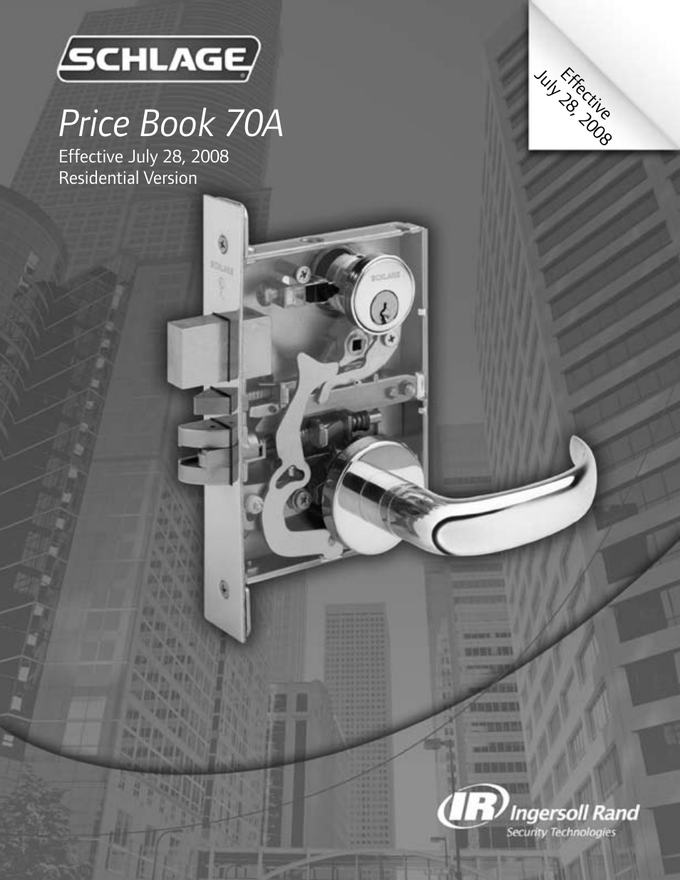 Price book 70a | Schlage Price Book 70A User Manual | Page 108 / 108