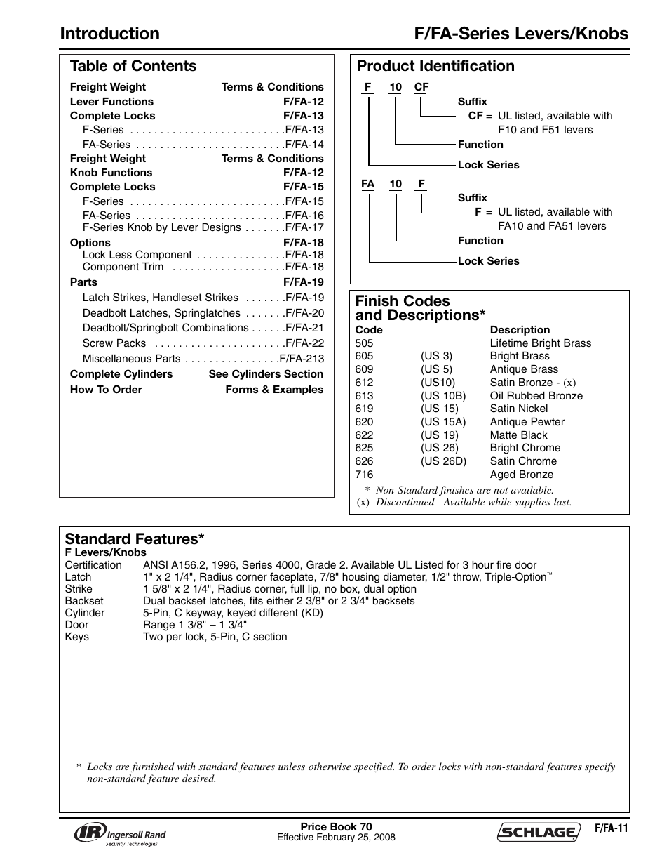 Schlage Price Book 70A User Manual | Page 44 / 108