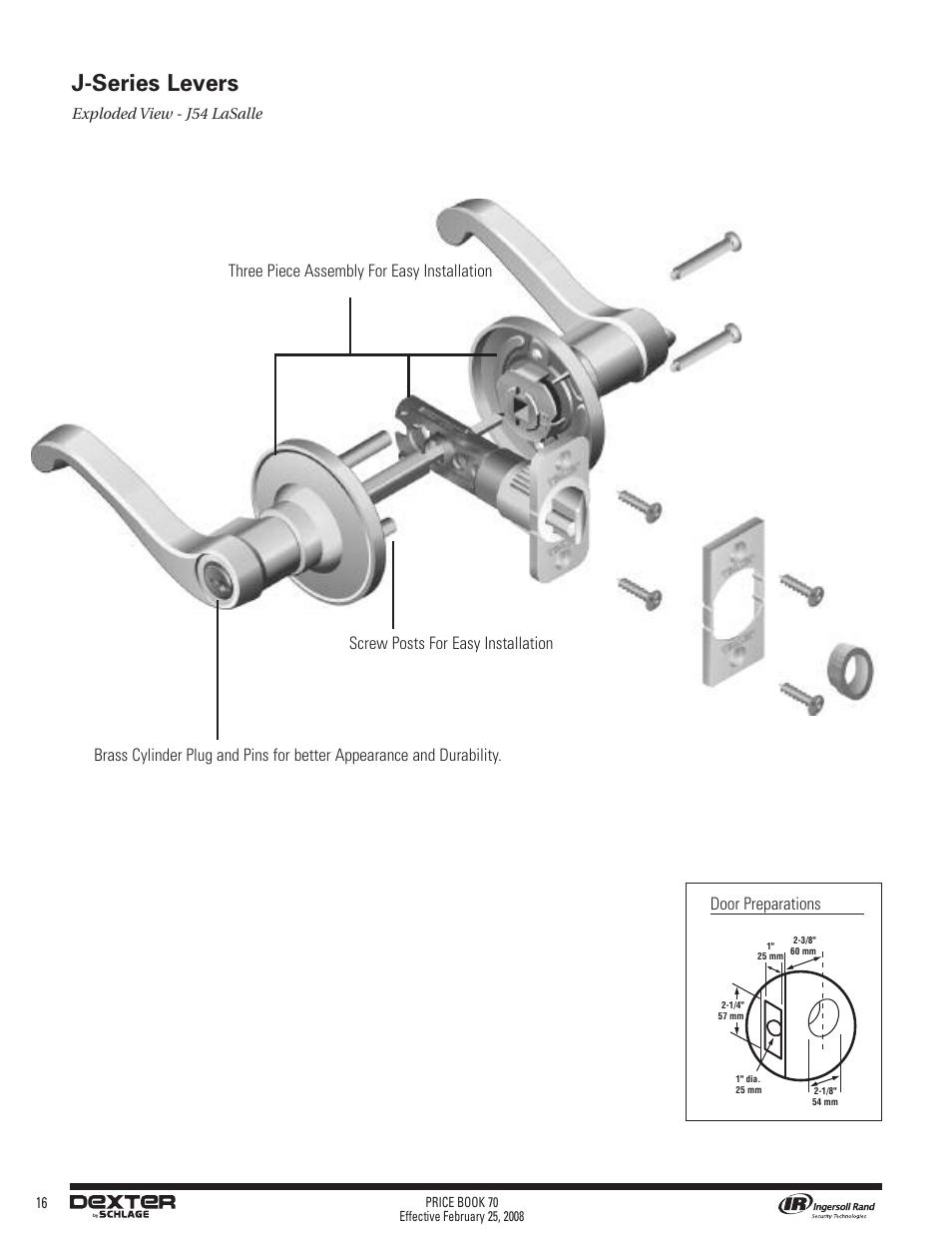 J-series levers | Schlage Price Book 70A User Manual | Page 71 / 108