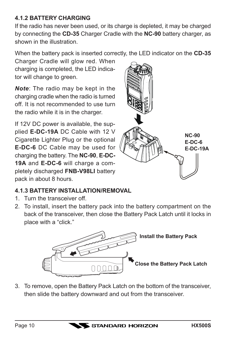 Standard Horizon Hx500s User Manual | Page 12 / 44