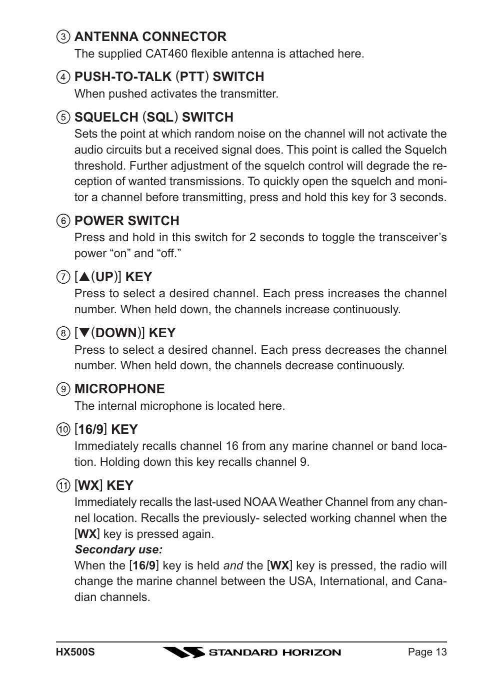 Standard Horizon Hx500s User Manual | Page 15 / 44