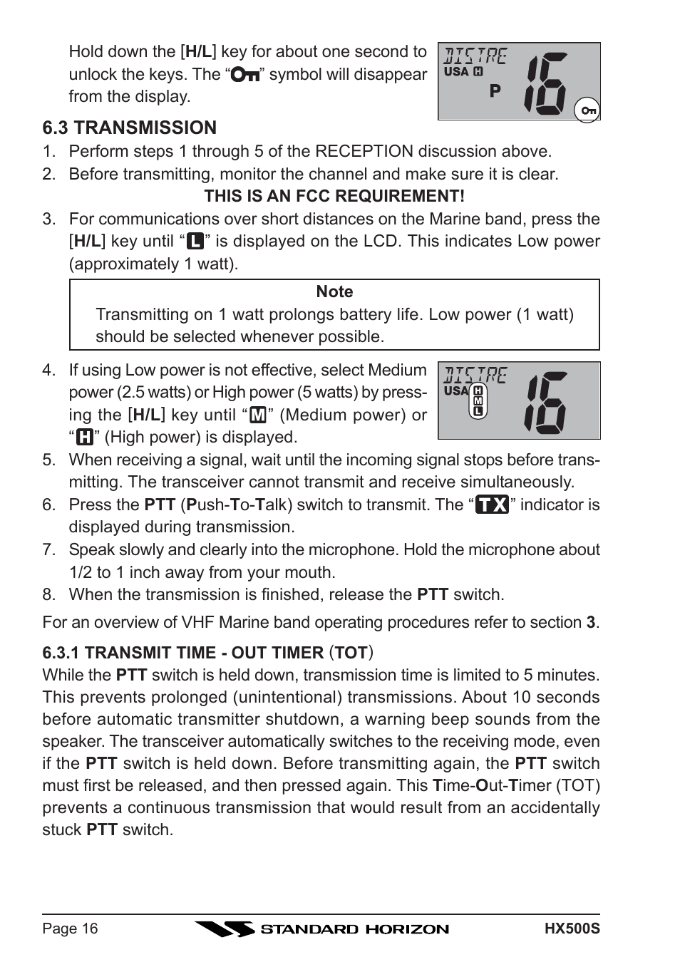 Standard Horizon Hx500s User Manual | Page 18 / 44