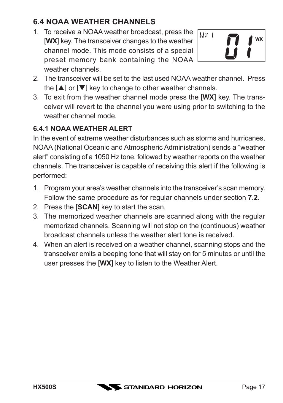 Standard Horizon Hx500s User Manual | Page 19 / 44