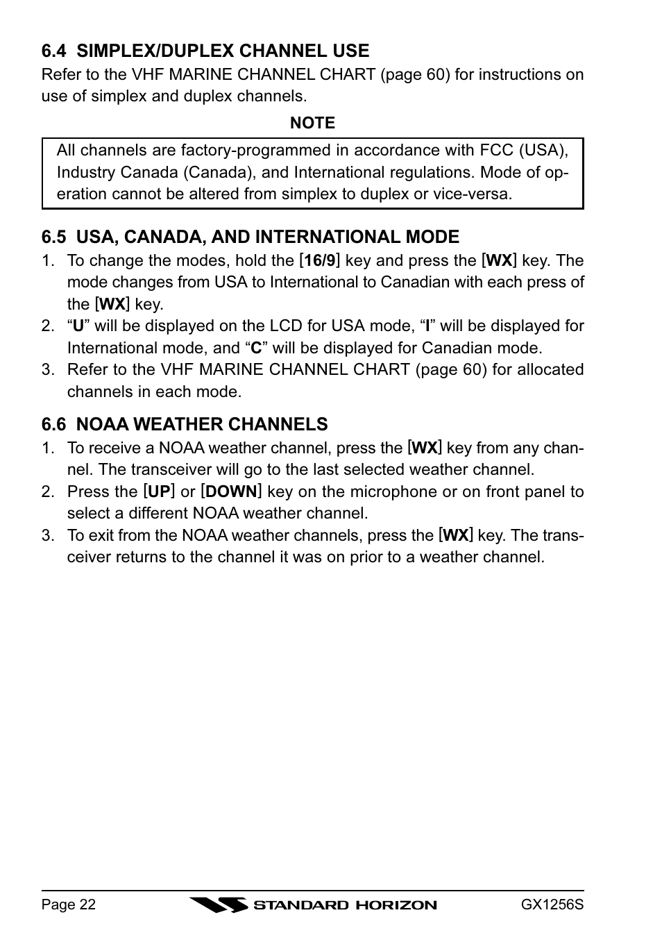 Standard Horizon QUEST+ GX1256S User Manual | Page 22 / 72