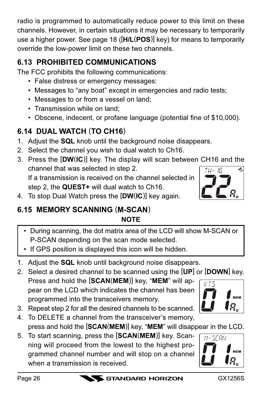 Standard Horizon QUEST+ GX1256S User Manual | Page 26 / 72