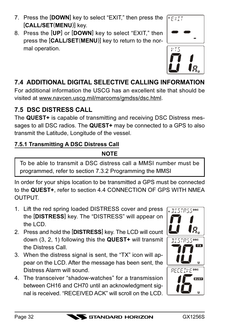 Standard Horizon QUEST+ GX1256S User Manual | Page 32 / 72