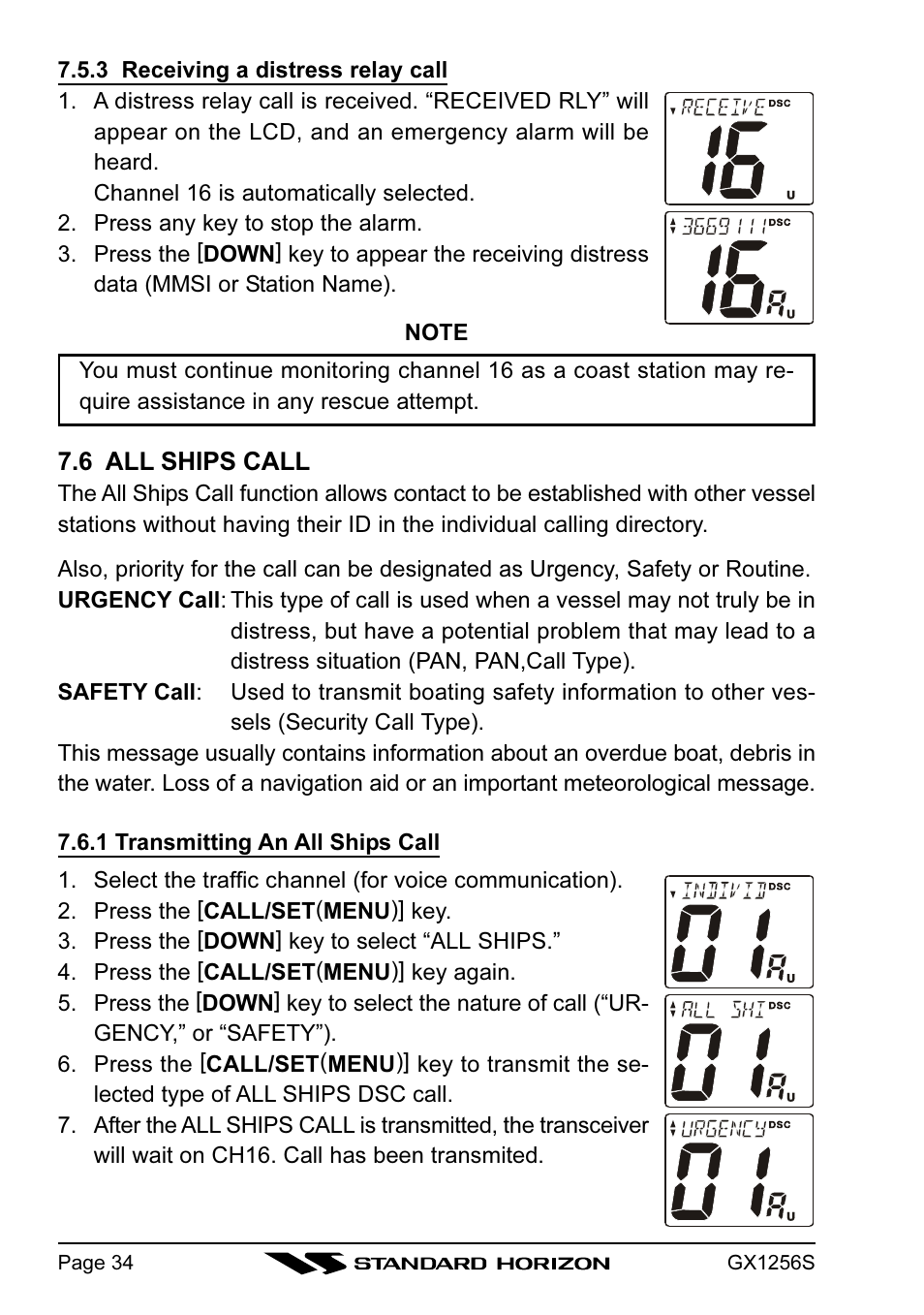 Standard Horizon QUEST+ GX1256S User Manual | Page 34 / 72