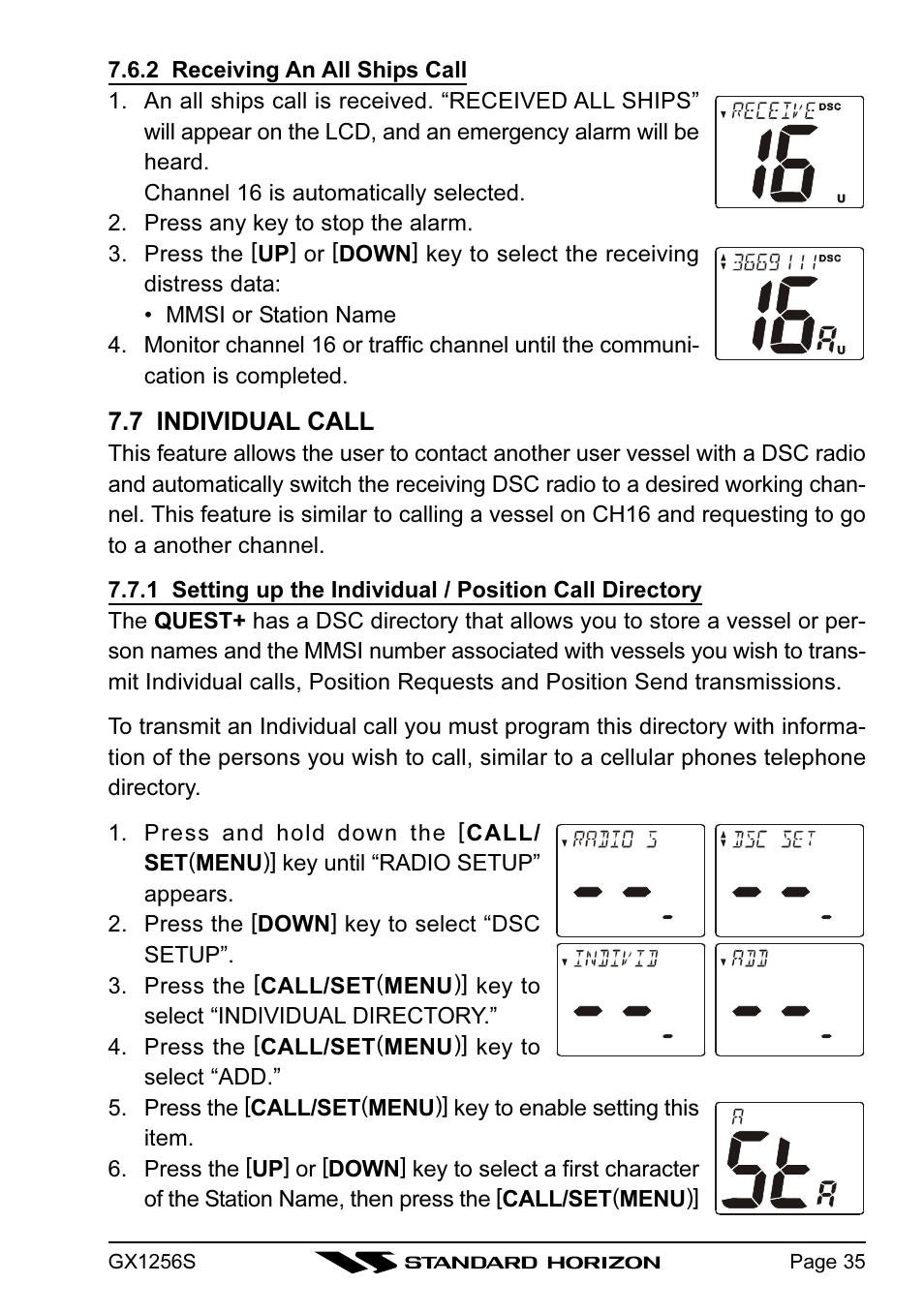 Standard Horizon QUEST+ GX1256S User Manual | Page 35 / 72