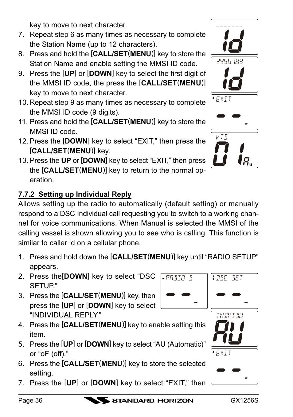 Standard Horizon QUEST+ GX1256S User Manual | Page 36 / 72