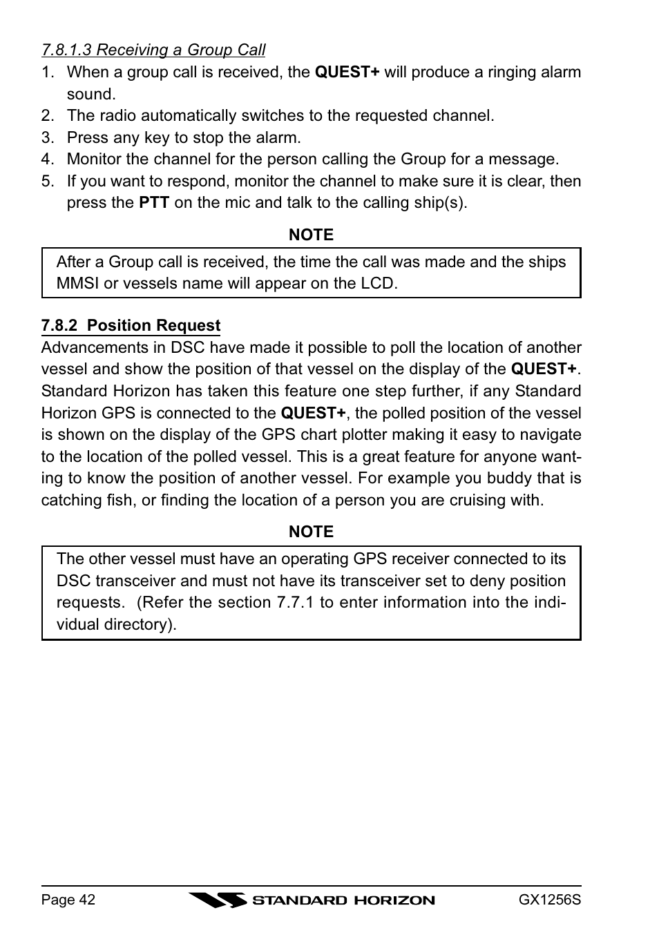 Standard Horizon QUEST+ GX1256S User Manual | Page 42 / 72