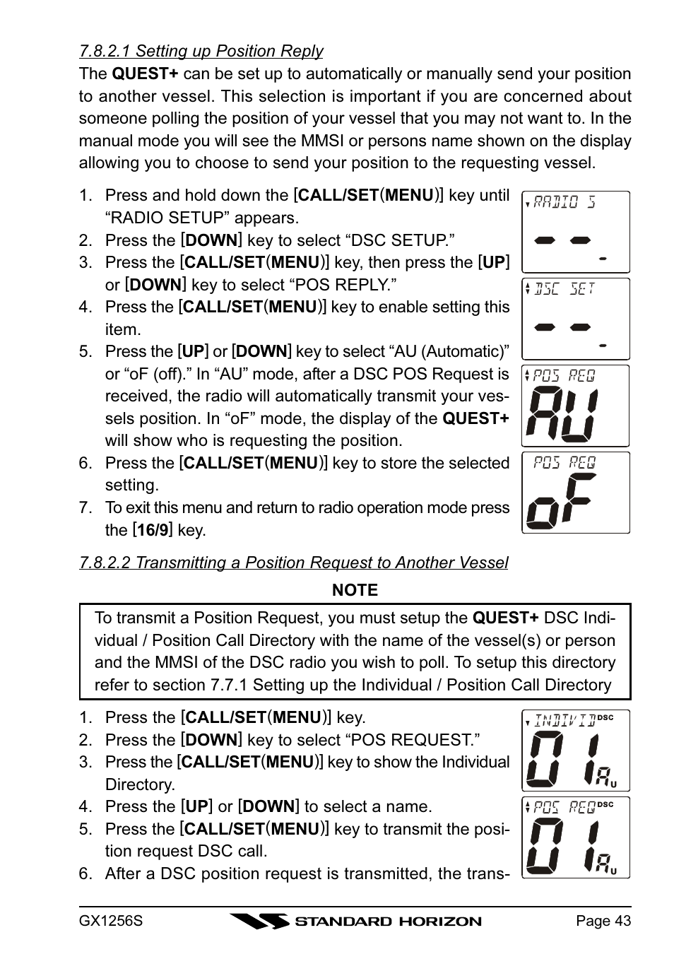Standard Horizon QUEST+ GX1256S User Manual | Page 43 / 72