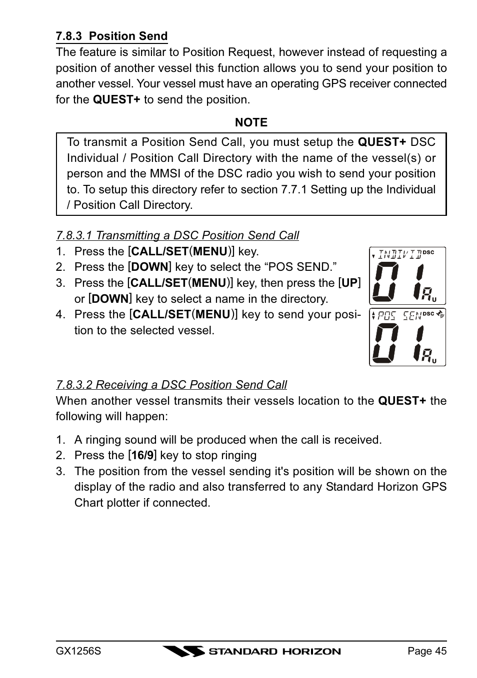 Standard Horizon QUEST+ GX1256S User Manual | Page 45 / 72