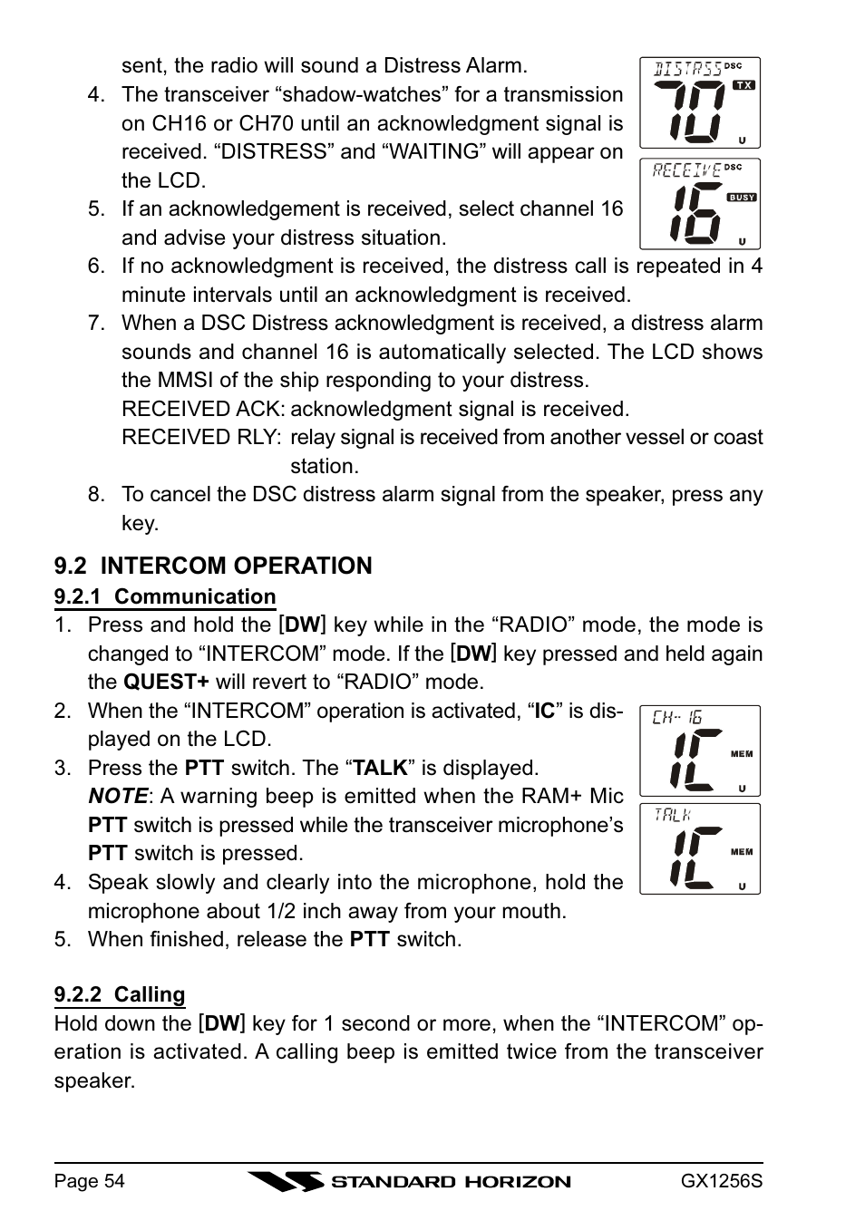 Standard Horizon QUEST+ GX1256S User Manual | Page 54 / 72