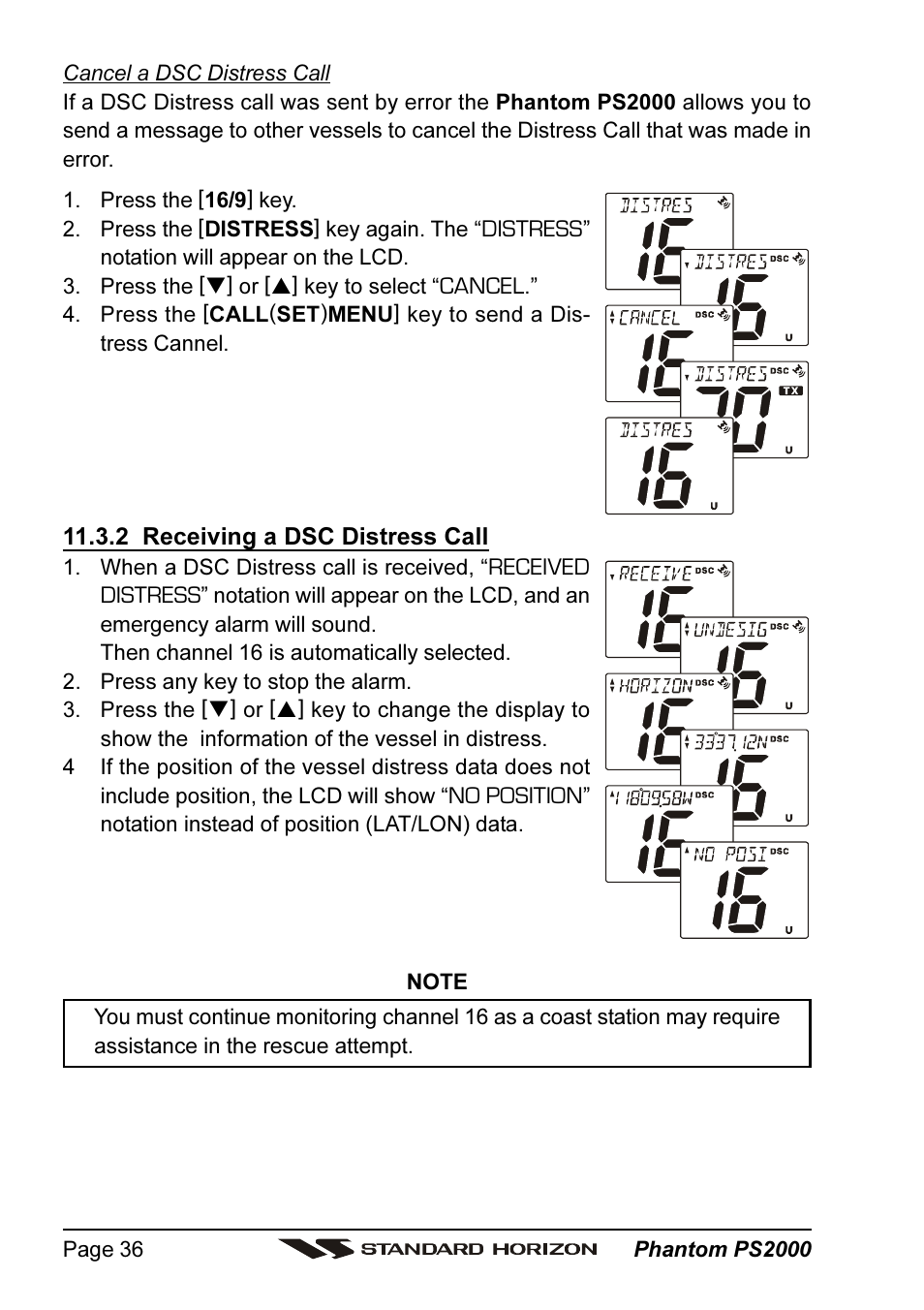 Standard Horizon PHANTOM Series PS2000 User Manual | Page 36 / 72