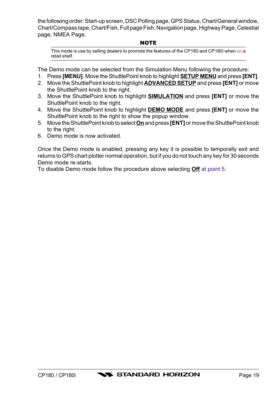 Standard Horizon CP180 User Manual | Page 17 / 92