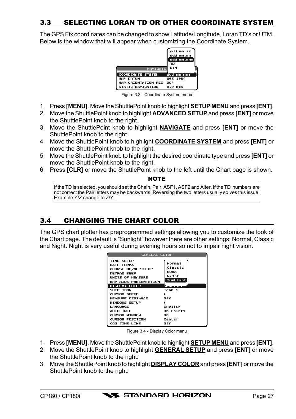 Standard Horizon CP180 User Manual | Page 25 / 92