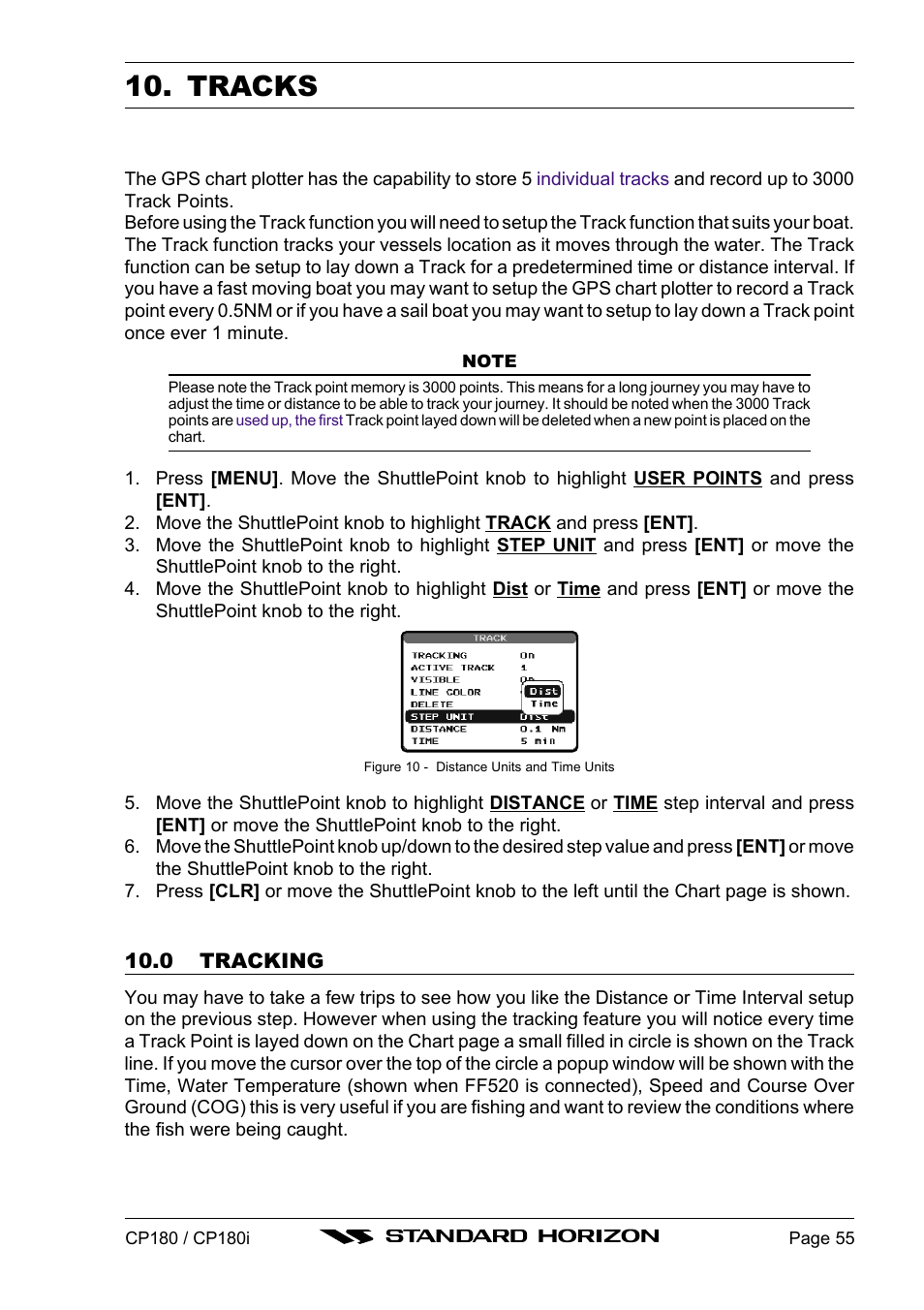 Tracks | Standard Horizon CP180 User Manual | Page 53 / 92