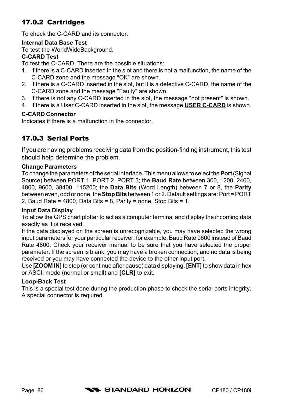 Standard Horizon CP180 User Manual | Page 84 / 92