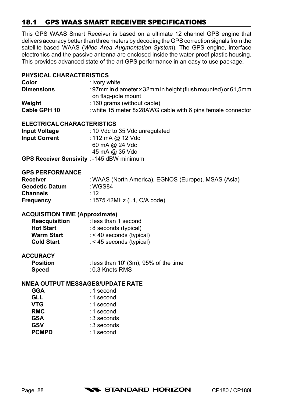 Standard Horizon CP180 User Manual | Page 86 / 92