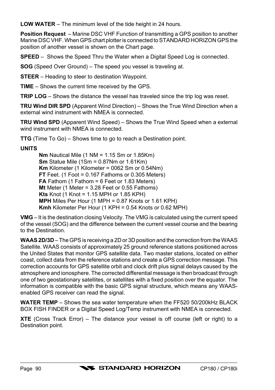 Standard Horizon CP180 User Manual | Page 88 / 92