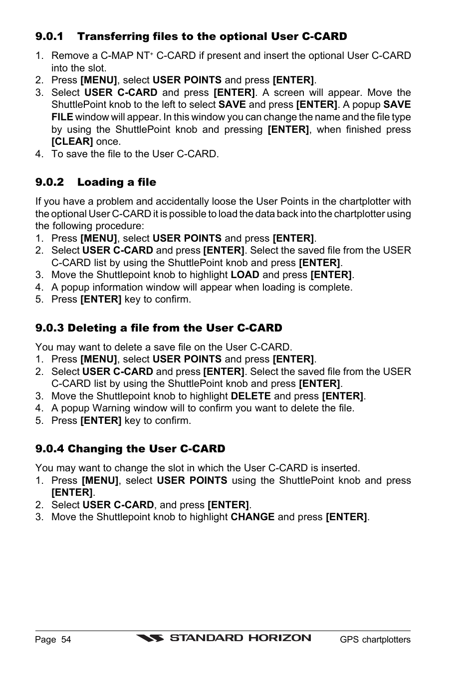 Standard Horizon CP1000C User Manual | Page 52 / 82