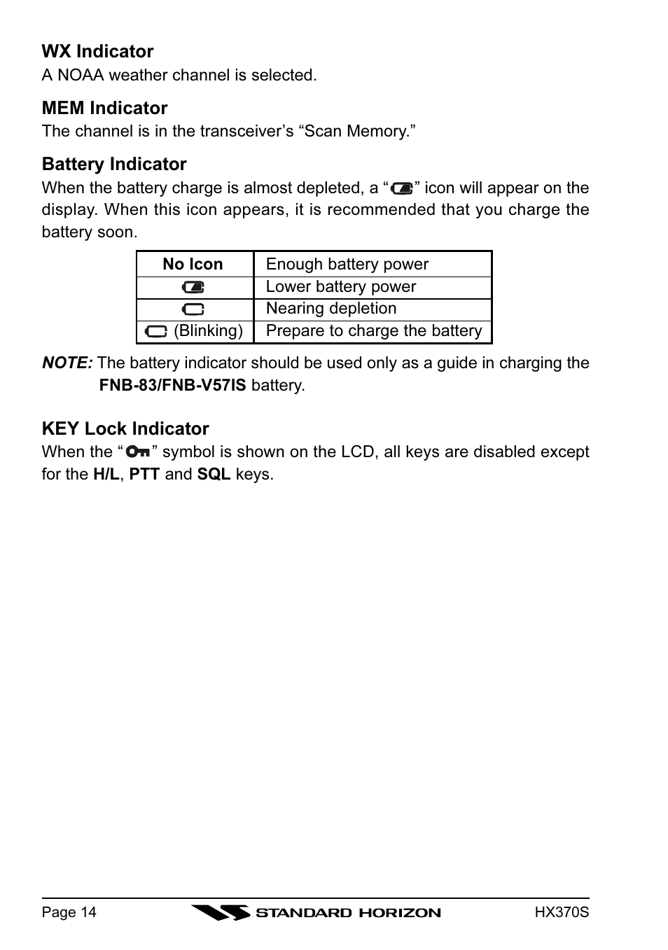 Standard Horizon HX370S User Manual | Page 16 / 48