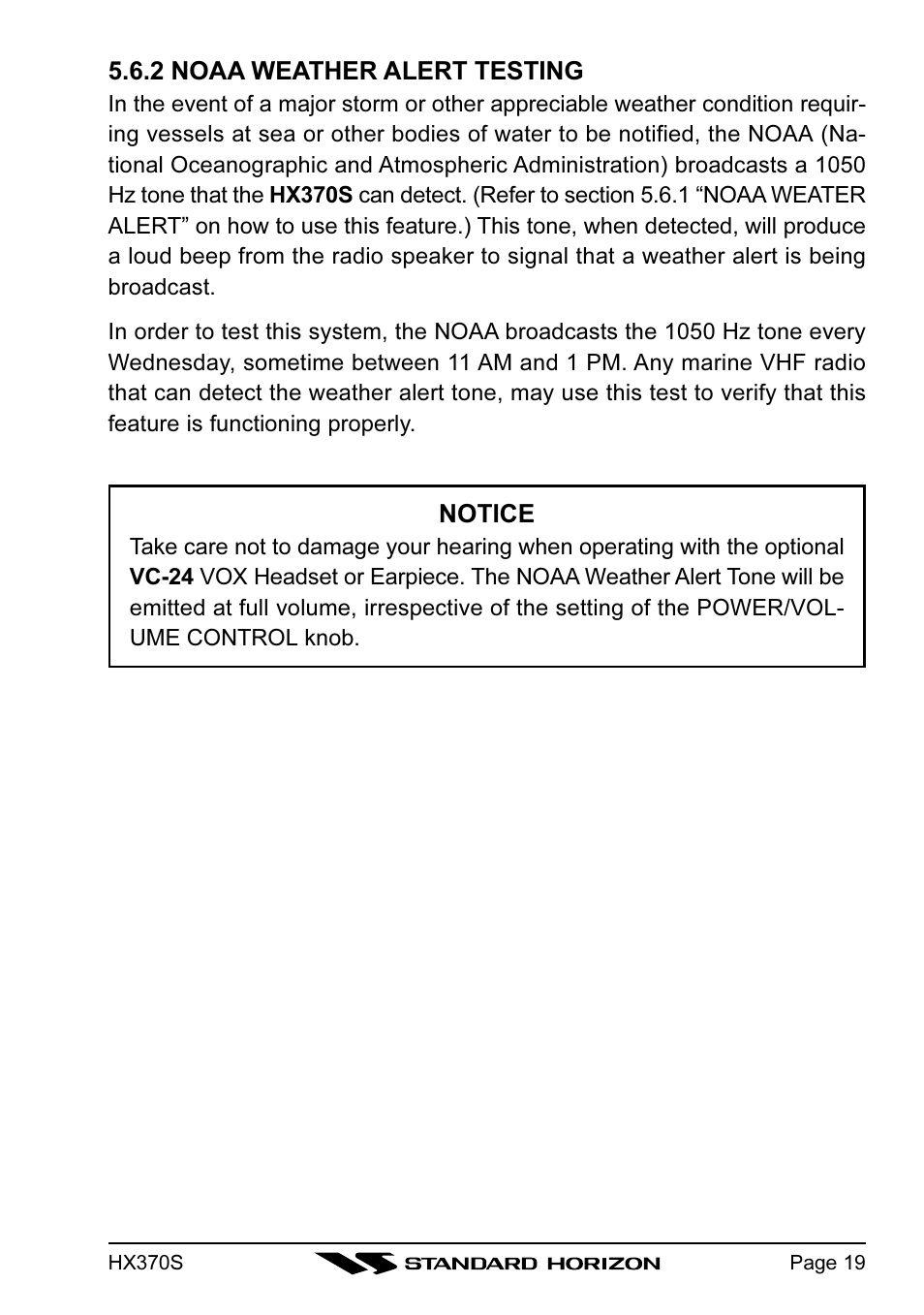 Standard Horizon HX370S User Manual | Page 21 / 48