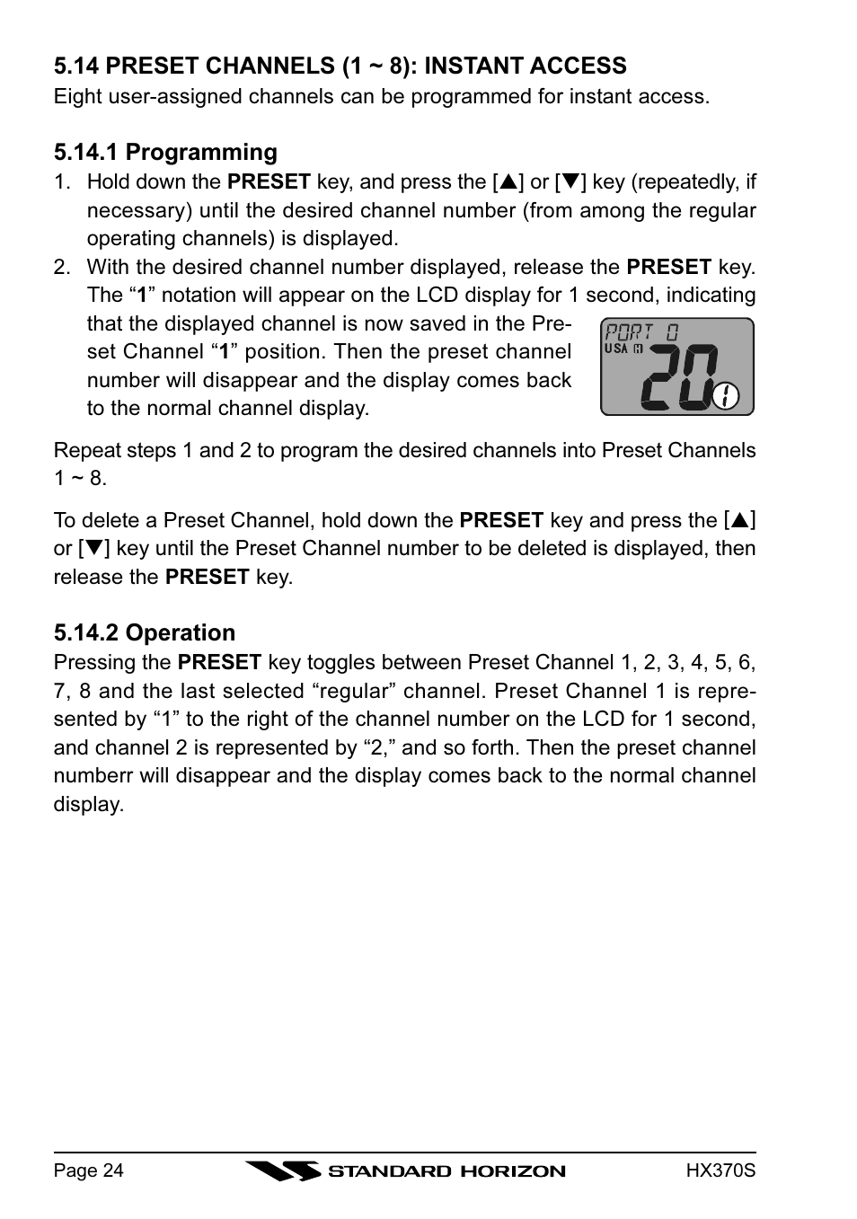 Standard Horizon HX370S User Manual | Page 26 / 48