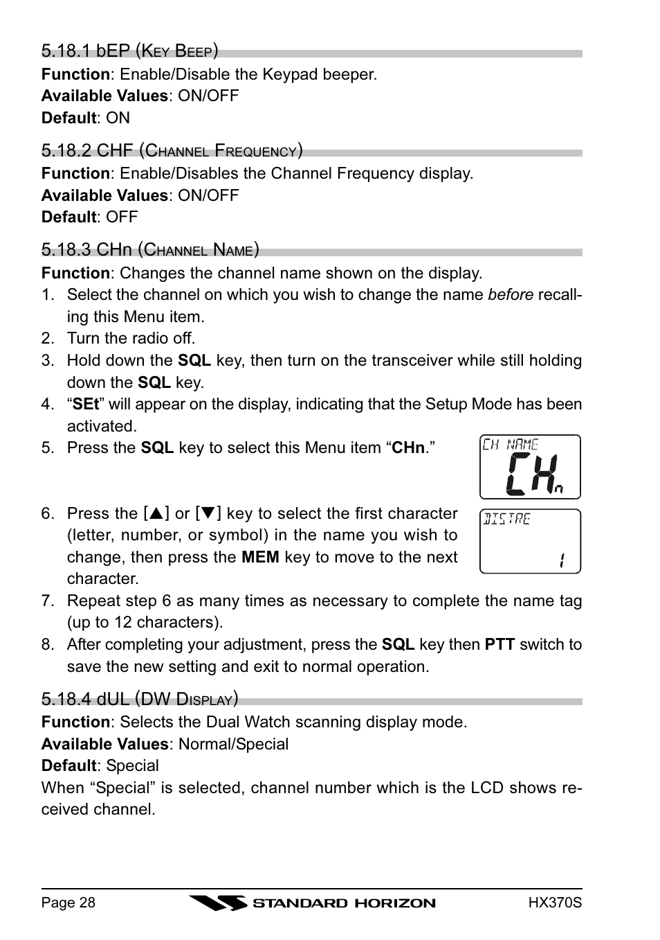 Standard Horizon HX370S User Manual | Page 30 / 48