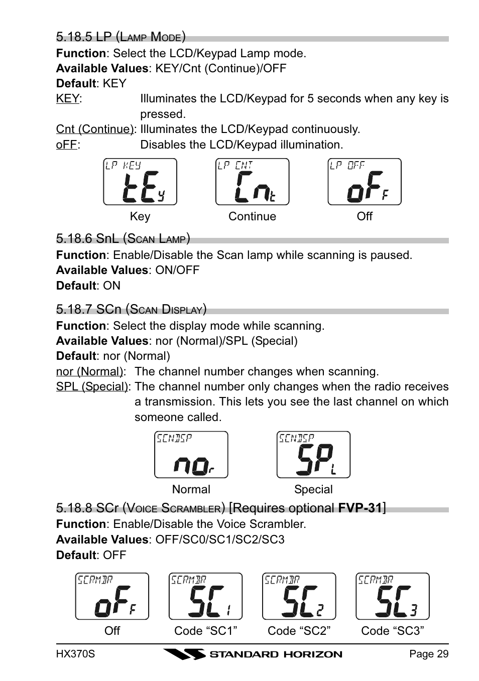 Standard Horizon HX370S User Manual | Page 31 / 48