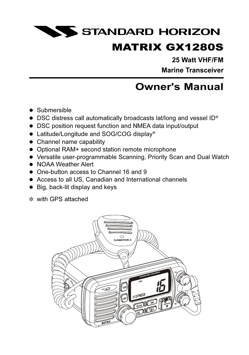 Standard Horizon MATRIX GX1280S User Manual | 74 pages