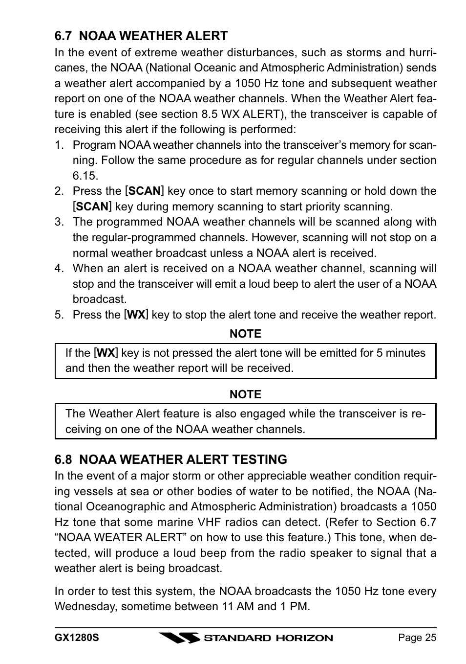 Standard Horizon MATRIX GX1280S User Manual | Page 25 / 74