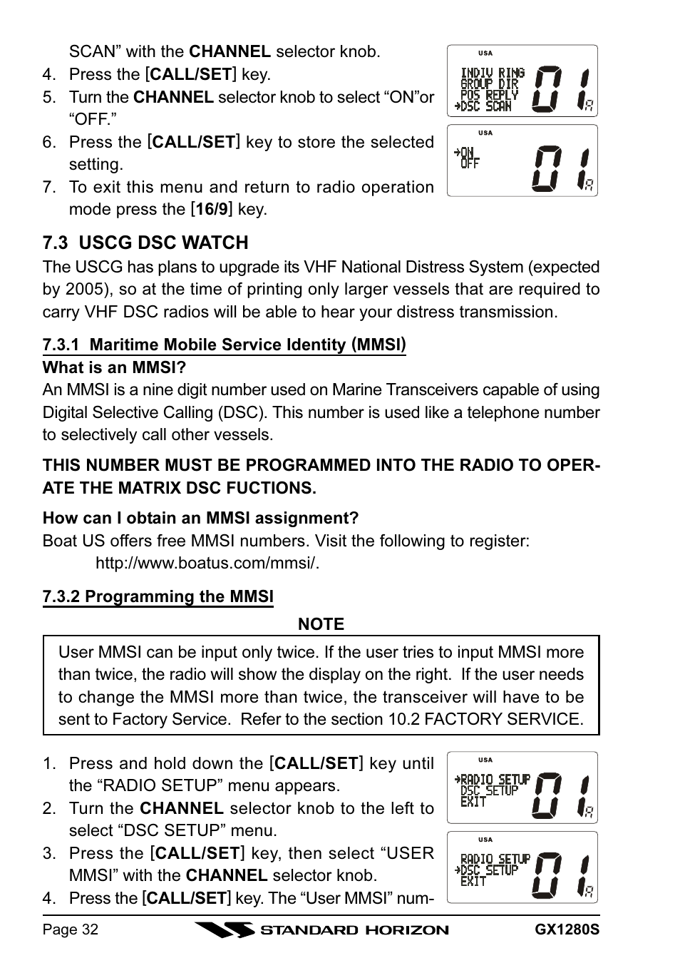 Standard Horizon MATRIX GX1280S User Manual | Page 32 / 74