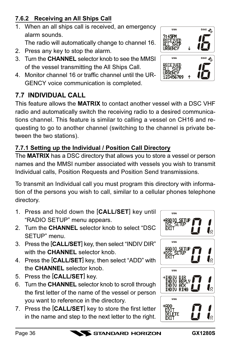 Standard Horizon MATRIX GX1280S User Manual | Page 36 / 74