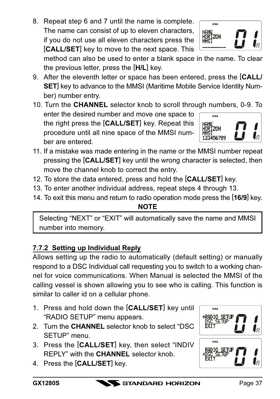 Standard Horizon MATRIX GX1280S User Manual | Page 37 / 74