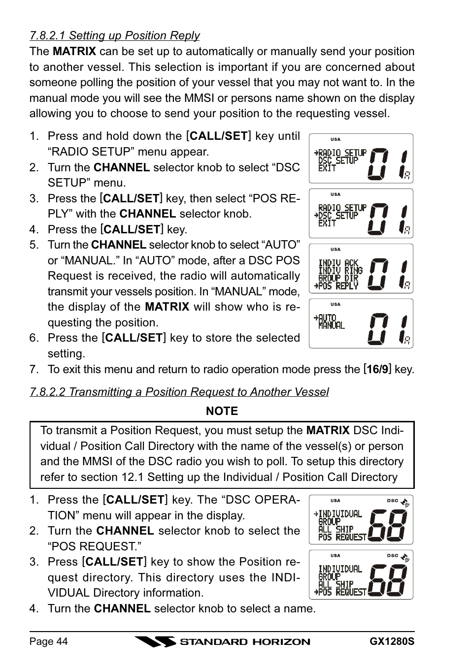 Standard Horizon MATRIX GX1280S User Manual | Page 44 / 74