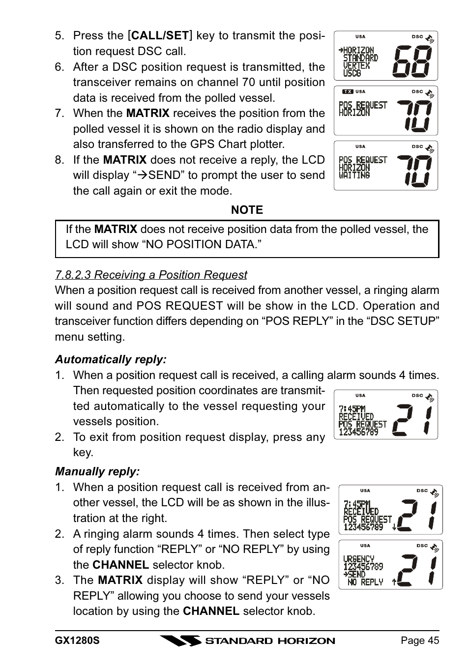 Standard Horizon MATRIX GX1280S User Manual | Page 45 / 74