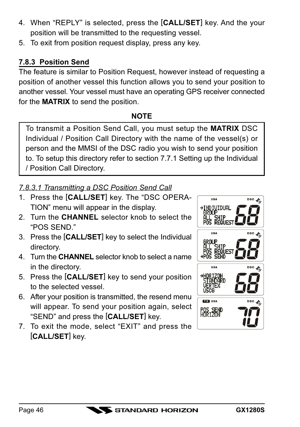Standard Horizon MATRIX GX1280S User Manual | Page 46 / 74
