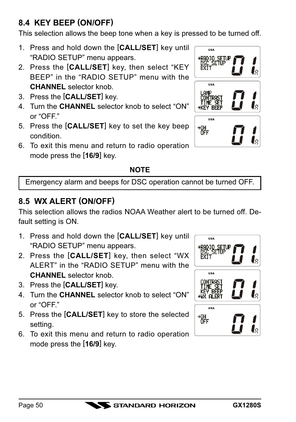Standard Horizon MATRIX GX1280S User Manual | Page 50 / 74