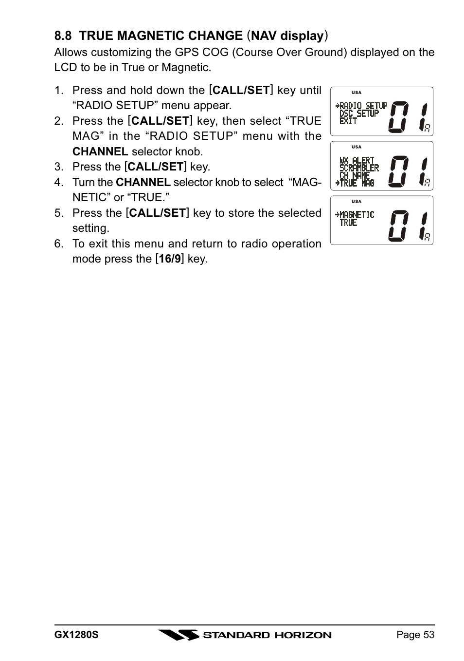 Standard Horizon MATRIX GX1280S User Manual | Page 53 / 74
