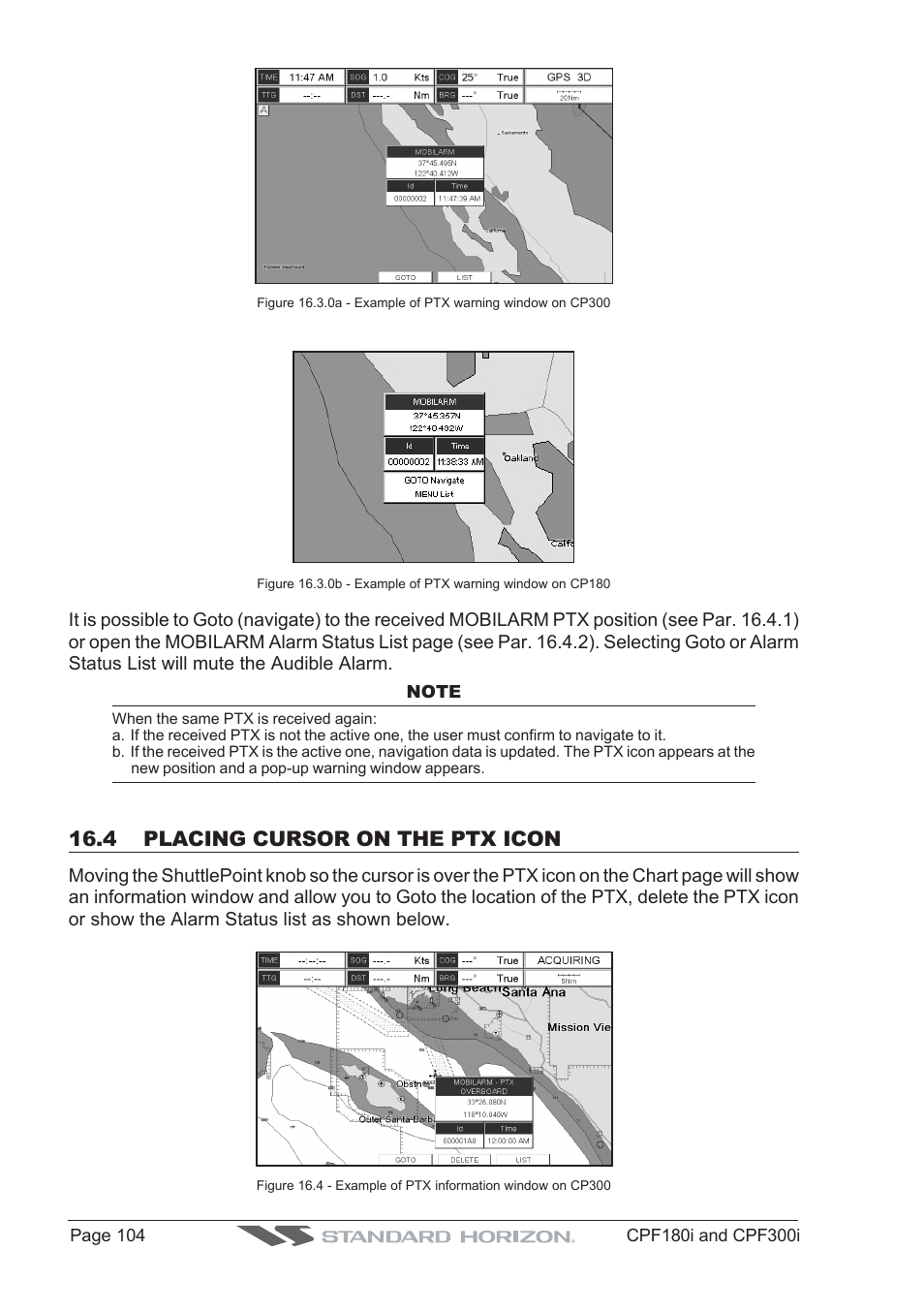 4 placing cursor on the ptx icon | Standard Horizon MAX CPF180I User Manual | Page 102 / 144