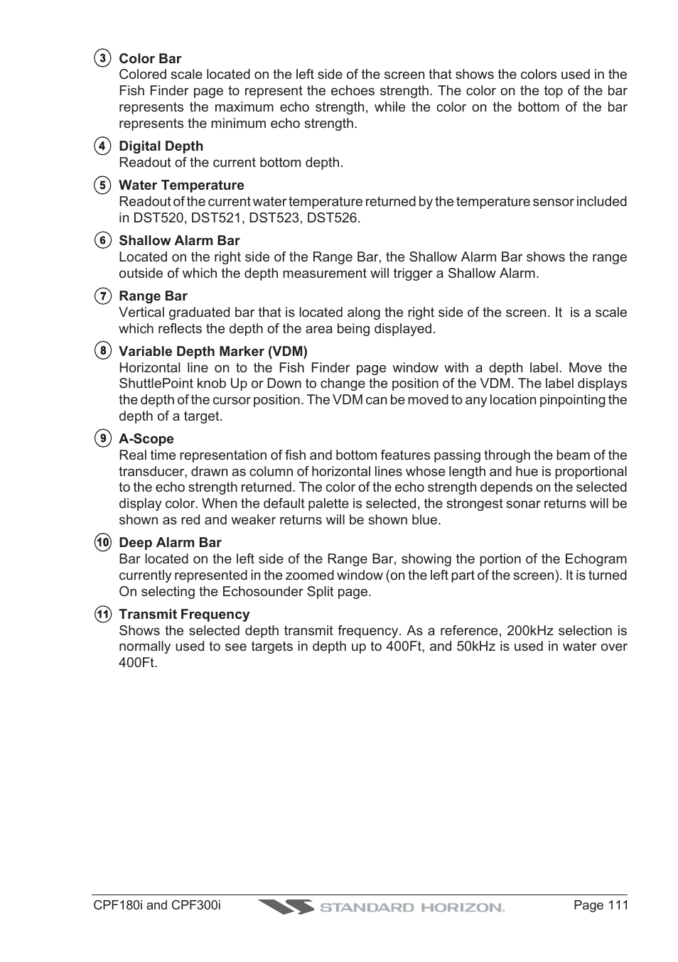 Standard Horizon MAX CPF180I User Manual | Page 109 / 144