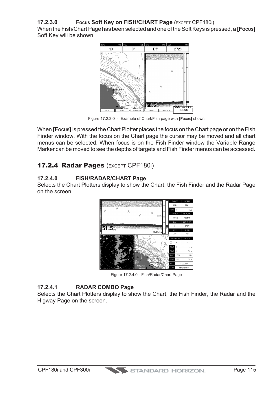 4 radar pages, Cpf180 | Standard Horizon MAX CPF180I User Manual | Page 113 / 144