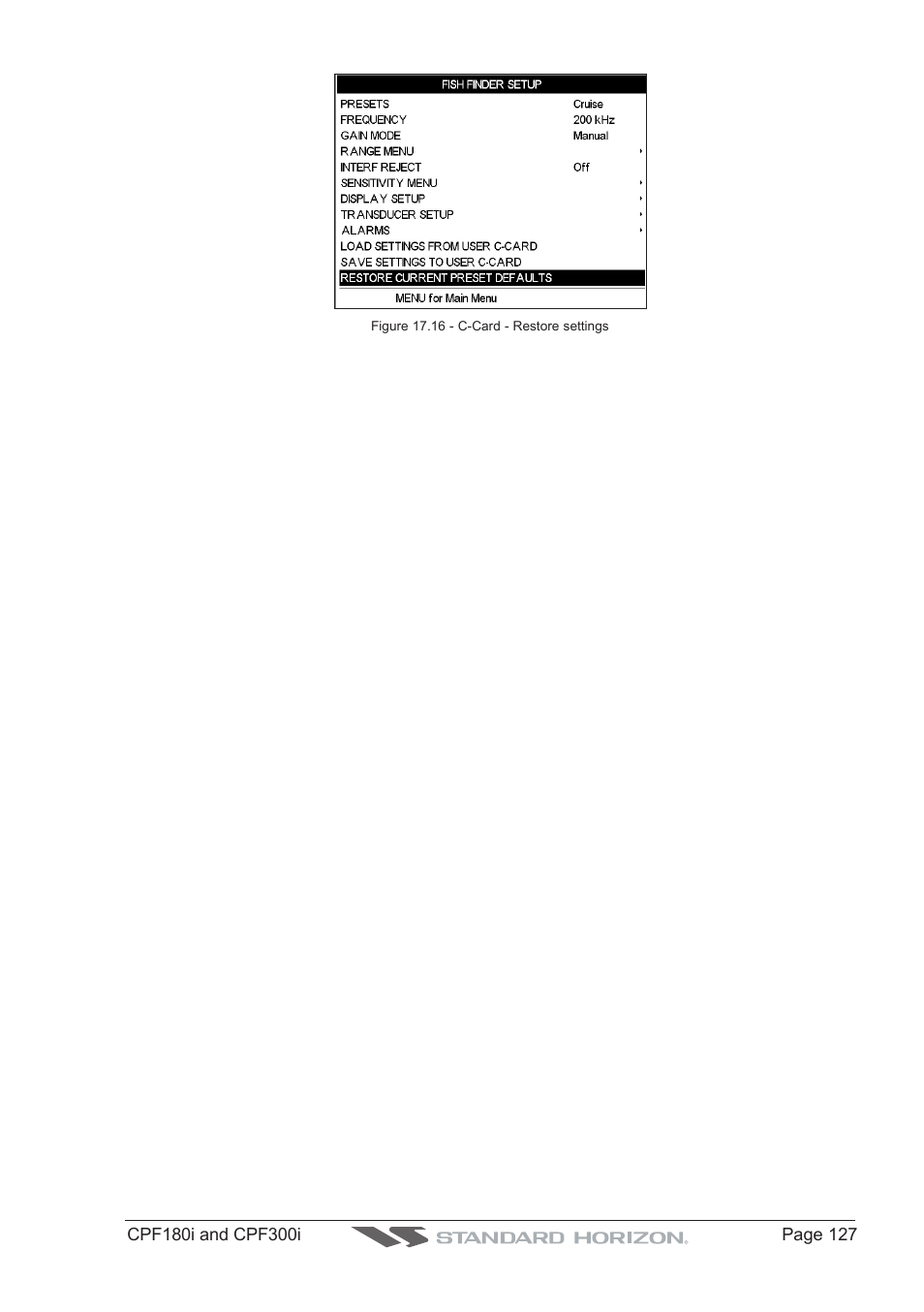 Standard Horizon MAX CPF180I User Manual | Page 125 / 144