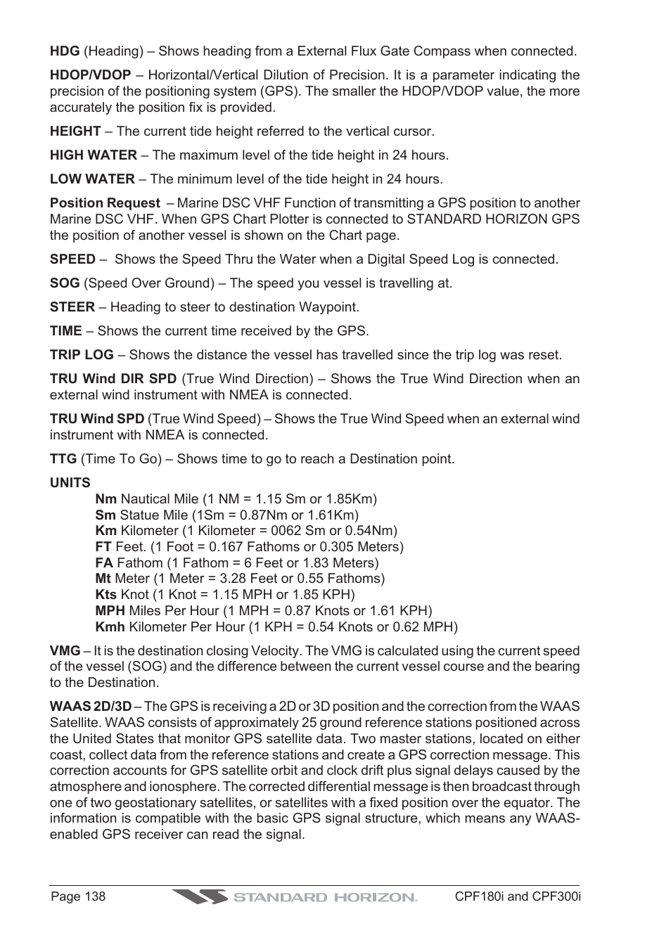 Standard Horizon MAX CPF180I User Manual | Page 136 / 144